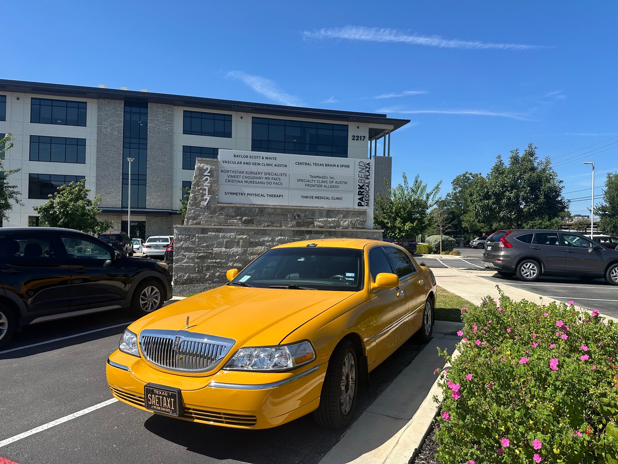 SAETAXI parked at Park Bend Medical Plaza