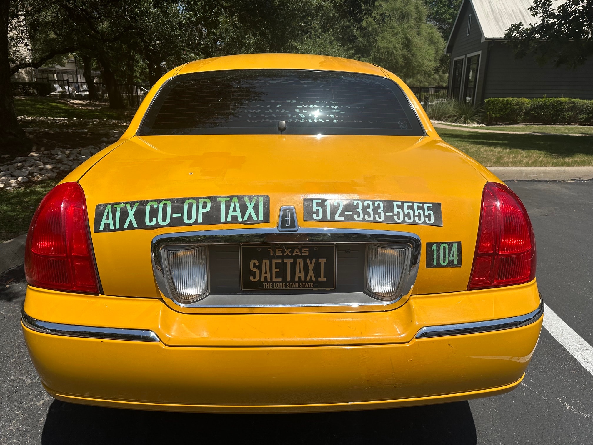 Austin city street — ATX Coop Taxi cooperative driver