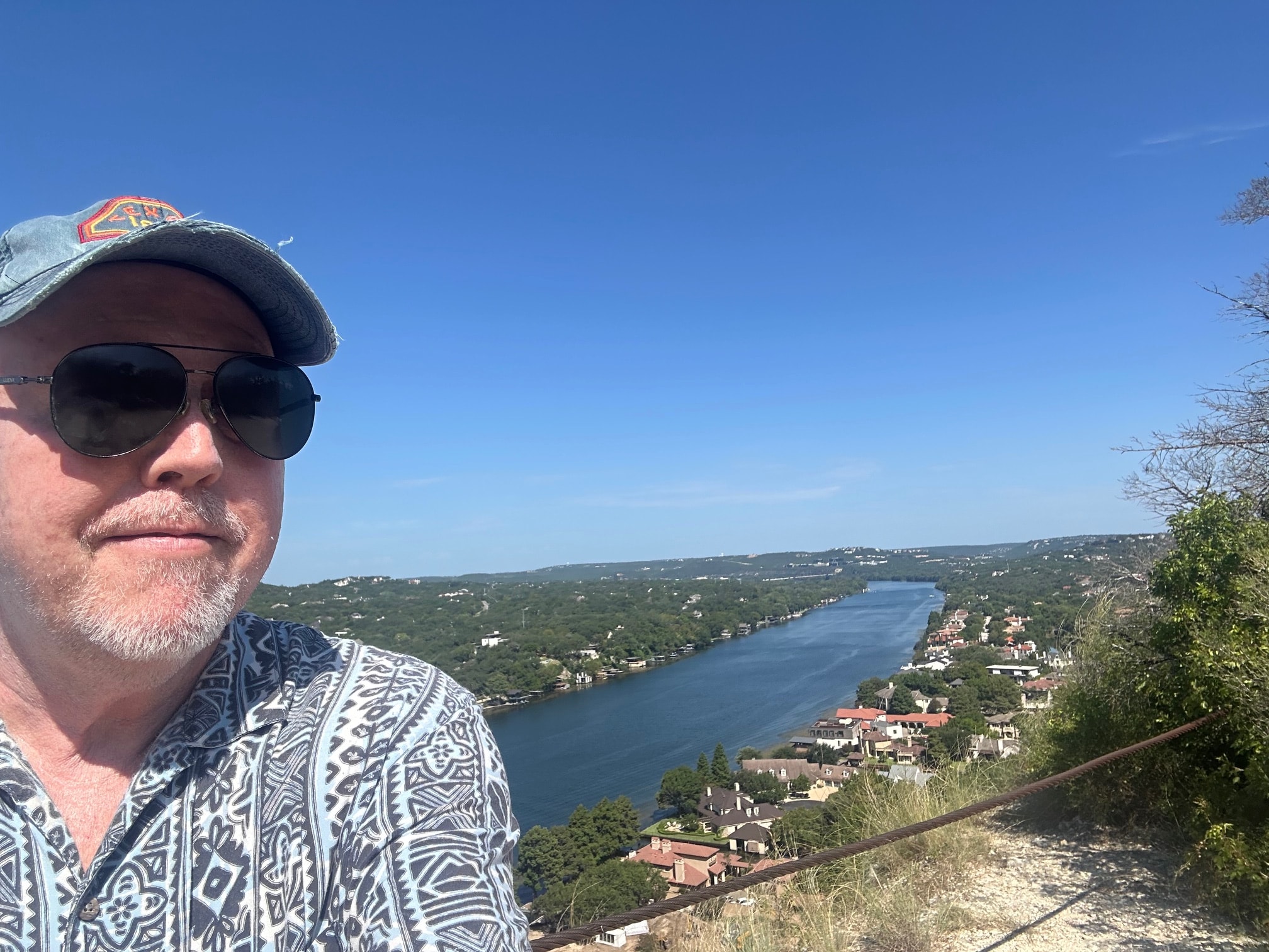 Scott at Mount Bonnell overlooking Lake Austin